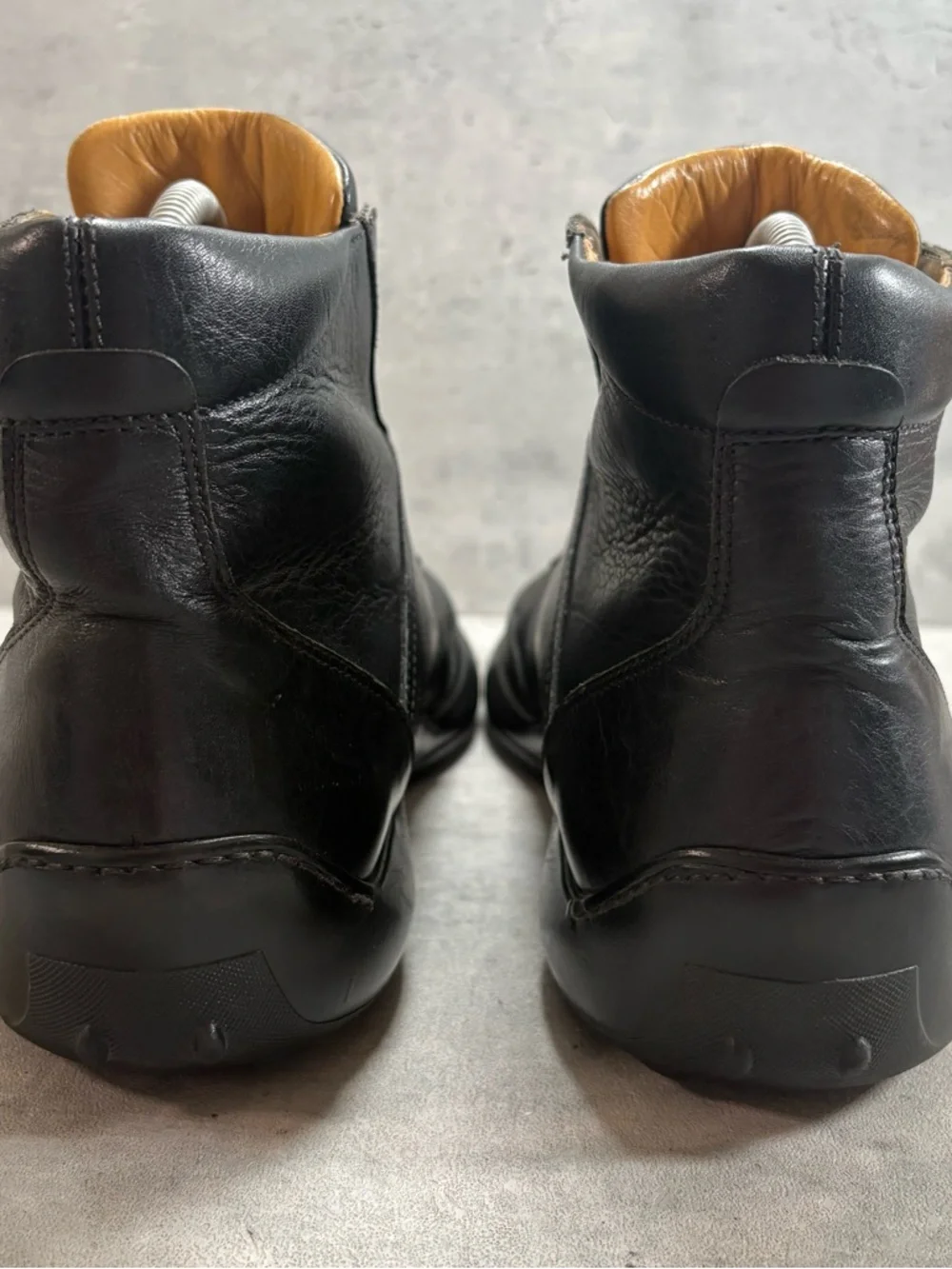 COACH Pelham Lace-up Boots Men's Size 9.5M Black Leather Made in Italy MSRP $599